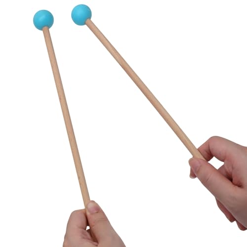 Luomorgo Steel Tongue Drum Mallets, Teal, 1 Pair Percussion Mallet - color: Teal
