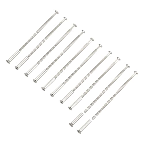 PATIKIL Door Handle Screws M4 x 110mm, 10 Set Cabinet Handle Break Away Screws for Drawer Pull with M4 x 25mm Sleeve Slub Bolt for Door Lever Knob - size: M4 x 110mm