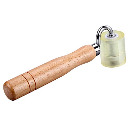 LUMITECO Auto Car Audio Sound Deadening Application Rolling Wheel Roller,Heat Abatement Mat Wallpaper PU Deadener Application Seam Roller - size: 1 PCS Wood Color Handle
