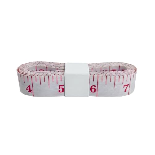 Measuring Tape for Body Measurements, Soft Tape Measure Double Scale, Has 150 Centimetre Scale on Reverse and Front 60 Inch - color: White Red