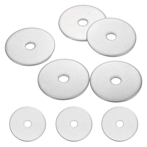 MECCANIXITY 5 Pcs M6 Stainless Steel Flat Washers Round Assortment Parts Spacers Assorted for Screws, Bolts, Plumbing, Automotive, Electrical 6.5mm ID 35mm OD 2mm Thick - size: M6, 6.5mm ID 35mm OD 2mm Thick
