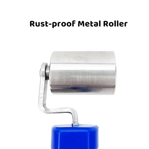 CARTINTS Smoothing Seam Roller Tool, Car Heat Insulation Sound Deadening Application Wheel Roller, Wallpaper Seam Roller, with Steel Roller Head and Anti-Slip Plastic Handle - color: Straight Metal Roller