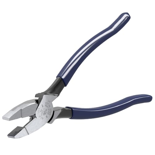Klein Tools 80020 Plier Set, Made in USA, Lineman's Pliers, Diagonal Cutters, and Needle Nose, Induction Hardened Knives, 3-Piece