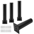 4-Pack Adjustable Aluminum Alloy Furniture Legs 7" Height Black - color: Black, size: 7 Inch