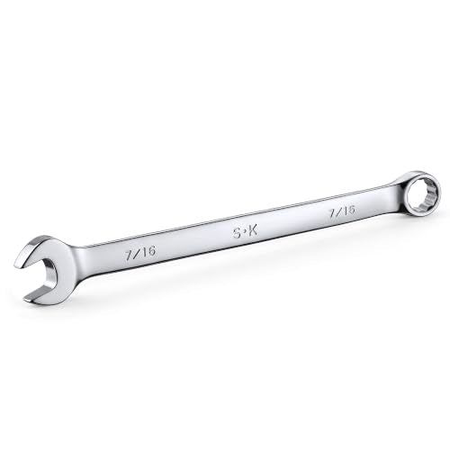 SK 7/16” Combination Wrench, SAE, Premium CR-V Steel - size: 7/16"