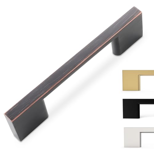 10 Pack 3 Inch(76mm) Cabinet Pulls Oil Rubbed Bronze Kitchen Cabinet Handles Zinc Alloy Drawer Pulls Solid Cabinet Hardware - color: Oil Rubbed Bronze, size: 3'' Hole Center(76mm)