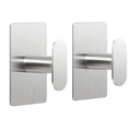 pickpiff Adhesive Towel Hooks: 20LB Extra Strong Wall Hanger, Silver 2 Pack - color: Silver, size: 2 Pack