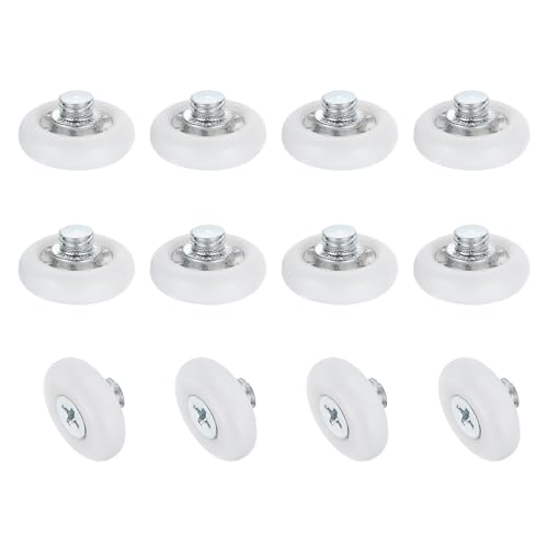 uxcell 12Pcs 19mm Drawer Rollers, M6 x 0.12" Thread Plastic Positioning Pulleys Curved Surface Small Drawer Pulley Bearing Replacement Wheel for Furniture Parts Cabinet Cupboard Slides - size: 19mm M6 x 0.12"
