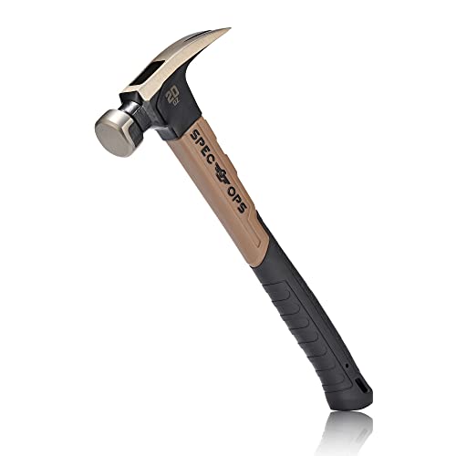 Spec Ops Tools Fiberglass Hammer for Framing, Carpentry & Demolition, Rip Claw, Shock-Absorbing Grip, 13 Inch Handle 20 Oz - size: 20 Oz Rip Claw