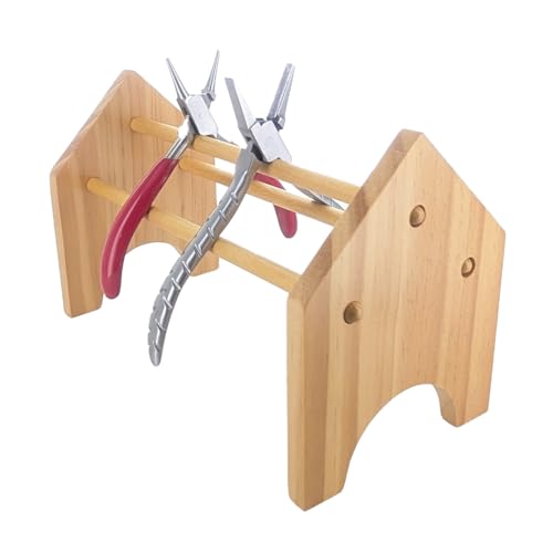 SE Mini Wood Pliers Rack - Pine Wood Dowels Rack - Mini Tool Organizer - Tool Free Assembly - WI-PS6