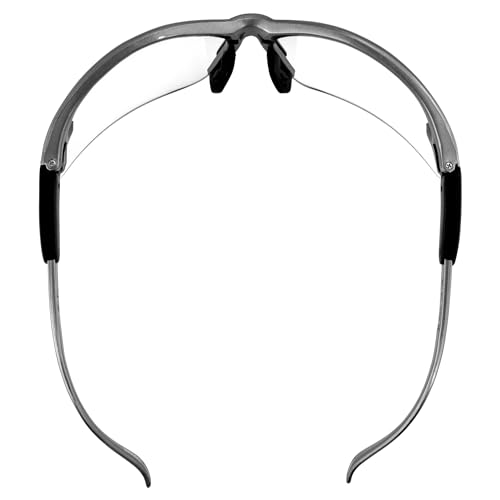 Global Vision Safety Shop Glasses - color: Grey Frame/Clear Lens
