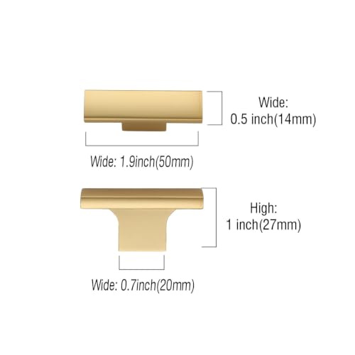 Asidrama 2 Pack Matte Champagne Gold Kitchen Cabinet Knobs Dresser Knobs Drawer Knobs Cabinet Hardware Zinc Knobs for Dresser Drawers - color: Gold, style: 2 Pack