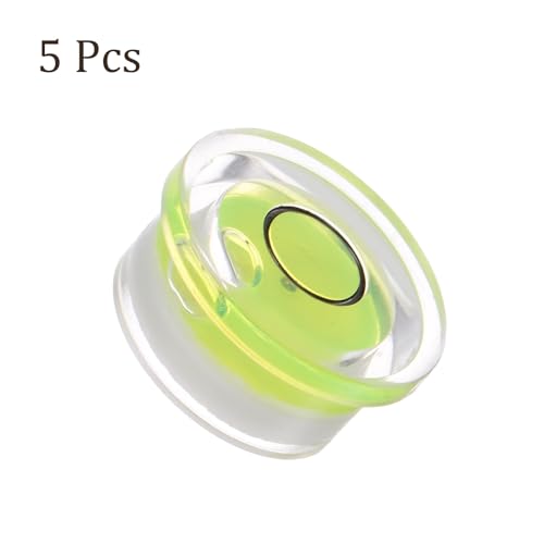 5pcs Small Circular Bubble Spirit Levels - [17.5mm Diameter 6mm Thickness] Mini Round RV Level Leveling Tools for Travel Trailer Turntable Camera, Lime - color: Lime, size: 17.5mm x 6mm