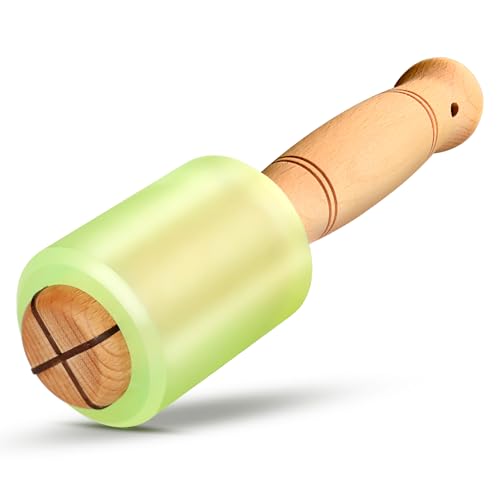 Wood Carving Mallet 12 oz - Non-Slip Woodworking Hammer for Chisels, Gouges & Carving Tools, Light Green Urethane Head - color: Greener