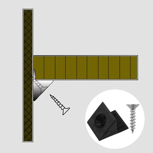 Black Drawer Wedges with Screws Drawer Support Brackets Suitable for Various Furniture cabinets wardrobes Plastic Corner Code Bracket Fasteners 50pcs