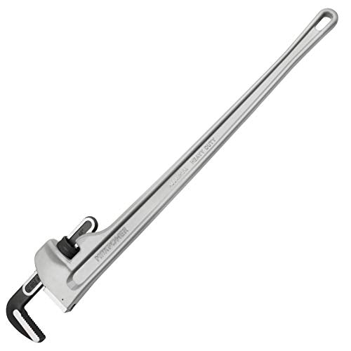 MAXPOWER 48-inch Pipe Wrench, 6.1" Jaw Opening, Large Plumbing Wrench - size: 48-inch, style: Straight Pipe Wrench