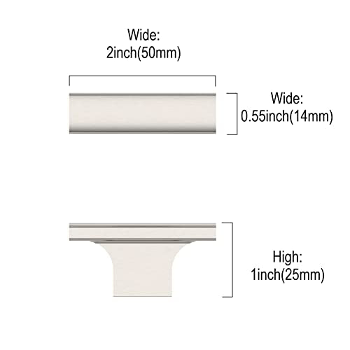 Asidrama 20 Pack Brushed Satin Nickel Kitchen Cabinet Knobs Drawer Cabinet Hardware Zinc Knobs for Dresser Drawers - color: Brushed Satin Nickel, style: 20 Pack