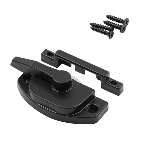 Prime-Line F 27638 Window Sash Lock, Matte Black, Single Pack - color: Matte Black