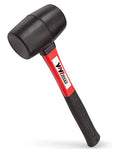 YIYITOOLS YY-2-005 Rubber Mallet Hammer With fiberglass Handle–16-oz, black - color: Black, size: 16oz, style: Mallet Hammer