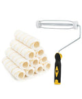Bates- Paint Roller Kit, 11 Pack, 9 Inch Roller Frame with 10 Microfiber Roller Covers, for Walls, Ceilings, Floors and Home Painting - size: 11 Pcs