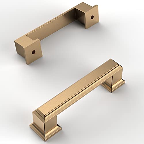 Amerdeco 10 Pack Champagne Bronze Cabinet Pulls 3 Inch(76mm) Hole Center Cabinet Hardware Kitchen Cabinet Handles for Bathroom Drawer Pulls Dresser Pulls ZH0001 | Cabient Hardware Kitchen Cabinet Handles for Bathroom Drawer Pulls Dresser Pulls ZH0001 - co