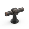 Amerdeco 10 Pack Oil Rubbed Bronze Cabinet Knobs 1.46 Inch(37mm) Single Hole Cabinet Handles Rectangle Drawer Knobs and Pulls for Bathroom Cabinets ZH0069 - color: Oil Rubbed Bronze, size: 1.46" Single Hole