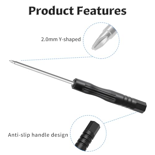 12 Pcs Y2 Tri-point Precision Screwdriver, 2mm Magnetic Tip, 84mm - size: 2 Y-shaped1