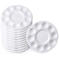 Hutou 12 Pack Paint Tray Palettes, Round, White - color: 12 Pack