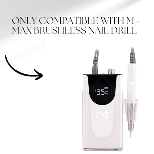 M - Max Brushless Motor Nail Drill Handpiece Only - 35K RPM | Machine Not Included | Compatible with M Brushless Nail Drill System (Handpiece - Black) - size: Handpiece - Black