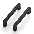 Ravinte Matte Black Cabinet Handles Square Pulls 4-1/2 Inch 3 Pack - size: 5 Inch (4-1/2 Inch Hole Center)