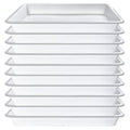 10PCS Plastic Art Trays,White Activity Tray,Crafts Organizer Tray,Serving Tray for Home,School,Kids,DIY Projects,Painting,Beads