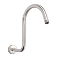 S Shaped Shower Arm, High Rise Shower Head Extension Pipe Standard 1/2" Connection with Flange, Awesome Shower Experience-Stainless Steel Bathroom Accessory(13 Inch 2-S Shape, Brushed Nickel) - color: Brushed Nickel, style: 13" 2 Shape