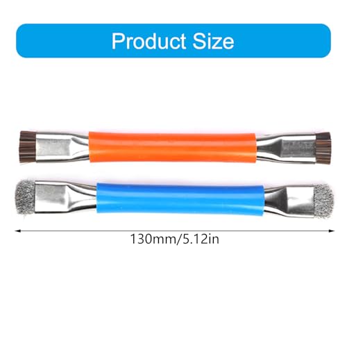 2Pcs Double Head Brushes for Electronics Repair Statics Protections and Efficient Wire Brush Solder Removal Too