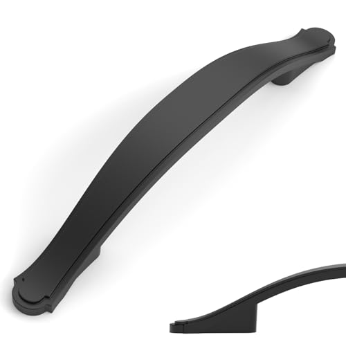 Amerdeco 10 Pack Matte Black Cabinet Pulls 3.75 Inch(96mm) Hole Center Drawer Pulls Cabinet Hardware Kitchen Cabinet Handles for Bathroom ZH0068 - color: Matte Black, size: 3.75"/96MM Hole Center