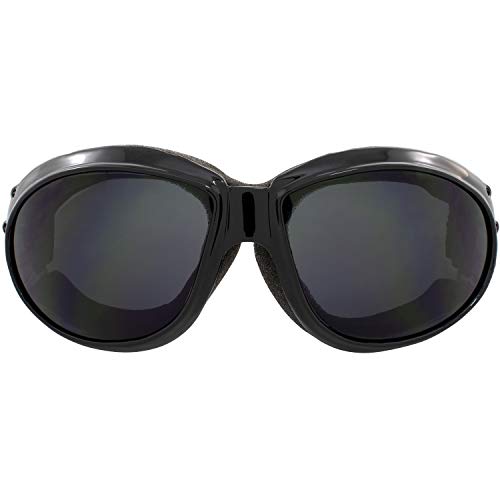 Global Vision Eliminator Dirt Bike Padded Motorcycle Riding Goggles for Men and Women (Black Frame/Smoke Lens) - color: Black Frame/Dark Smoke Lens