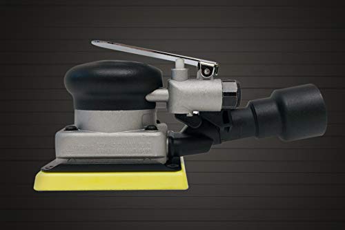 AirVANTAGE Industrial-Grade Orbital Pneumatic 3" x 4" Jitterbug Air Sheet Sander With 1" Diameter Central-Vacuum, 1/4 in. NPT Air Inlet (CV: PSA Vinyl) - style: CV: PSA Vinyl