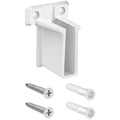 2 Pcs White Plastic Wire End Shelf Brackets，Wall Mount Closet Brackets