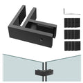 90° Corner Railing Glass to Glass Clamps, Double Side Glass Holder - size: 1 Pack, style: 90 Degree