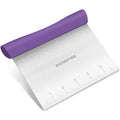 Multi-Purpose Stainless Steel Bench Scraper Dough Blender & Pastry Cutter - color: Purple