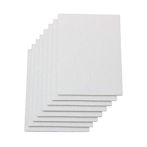 8-Pack Furniture Felt Pads 1/5" Thick Self-Stick Heavy Duty Sheets Wood Floor Protector(White) - color: White