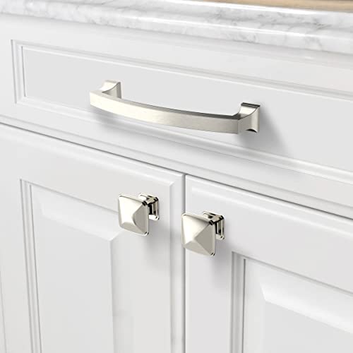 Asidrama 10 Pack 5 Inch(128mm) Hole Centers Kitchen Cabinet Handles, Brushed Satin Nickel Cabinet Pulls Kitchen Cabinet Hardware for Cupboard Drawer Pulls - color: Brushed Satin Nickel, size: 5" Hole Center, style: 10 Pack