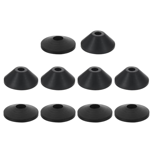 uxcell 5Pcs 5Pcs M6 Rubber Washers M8 Rubber Conical Non-Silp Gaskets Black