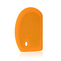 Sapid Flexible Curved Edge Silicone Bowl Scraper Dough Scraper Baking Bread - color: Orange