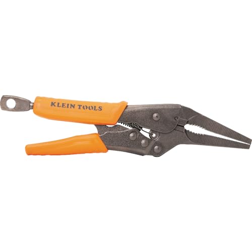 Klein Tools 38612 Long Nose Locking Pliers with Quick Release Handles, Ideal for Tight Spaces, High Torque and Gripping Power, 9-Inch - style: 9-In Long Nose