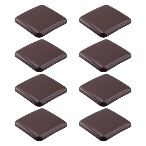 8 PCS Self-Stick Furniture Sliders -2" Brown - color: Square Brown