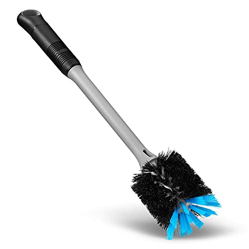 MOSOLAN 2-in-1 Bottle Brush and Straw Cleaner Brush, Black, 1 Pack - color: Black, size: 1 Count (Pack of 1)