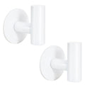 Vuzvuv White Adhesive Stainless Steel Self-Adhesive Towel Hook (2-Pack) | SUS304, Self-Adhesive, Heavy Duty, Waterproof, Wall Hooks for Towel Coat Robe in Bathroom Kitchen Hotel - color: White-2 Pcs