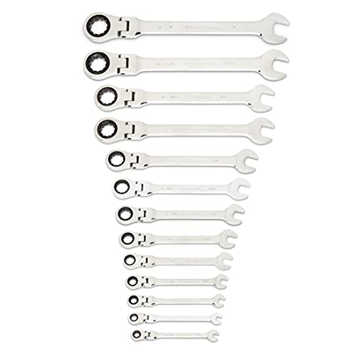 GEARWRENCH 25-Pc. Flex Combination Ratcheting Wrench Set, SAE/MM - 86730 (Pack of 2) - size: 25 PC (Pack of 2)