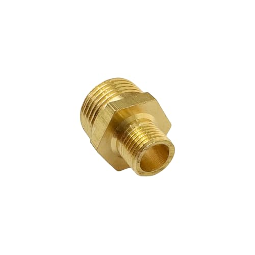 3/8" x 1/8" Male Threaded Hex Nipple Reducer Brass NPT Pipe Fitting Adapter Straight Connectors Pack of 2 - size: 3/8" x 1/8" -2 Pack