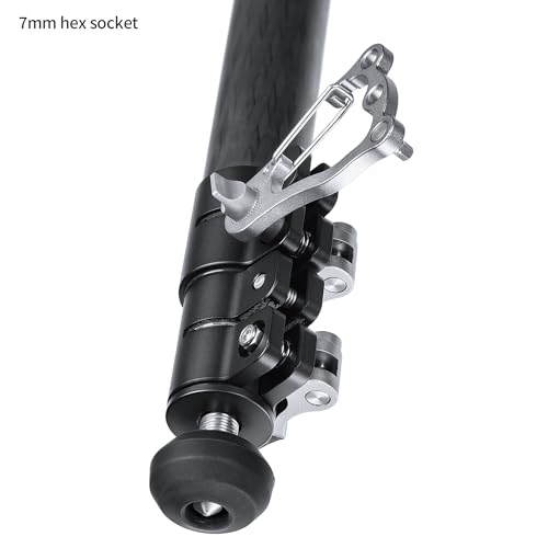 LEOFOTO MPL-2 Multi-function Photography Tool for Tripod, Handy Survival Multi-Tool with Flat Bit, 4mm Allen Bit and 7mm Hex Socket, Portable and Compact Design Weight Hook Carabiner for Tripod - color: Mpl-2